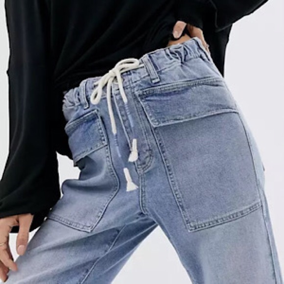 “NEW” Free People Distressed City Slouch Tapered Jean - Picture 2 of 8